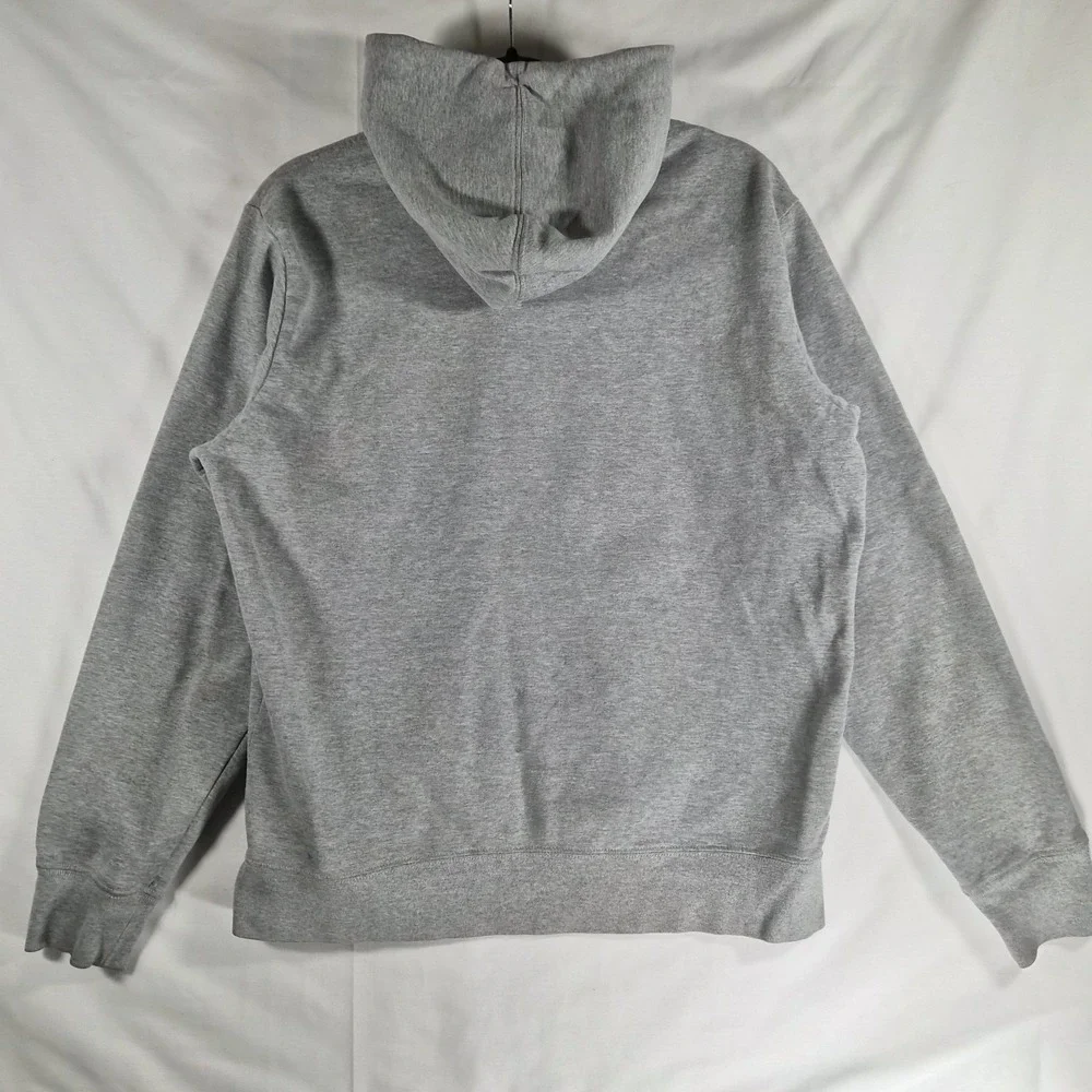 The North Face Gray Logo Pullover Hoodie Men's Medium Gray Fleece Sweatshirt